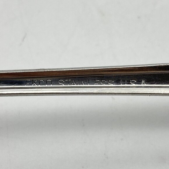 Vtg Seafood Server Glass Dish Scallop Edges Stainless Fork Handle Relish Dish - Picture 8 of 13